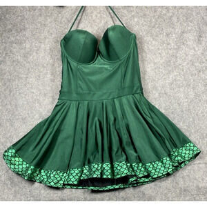 Bettie Page Bathing Suit Womens Small/Extra Small ? Emerald Green Mermaid Trim